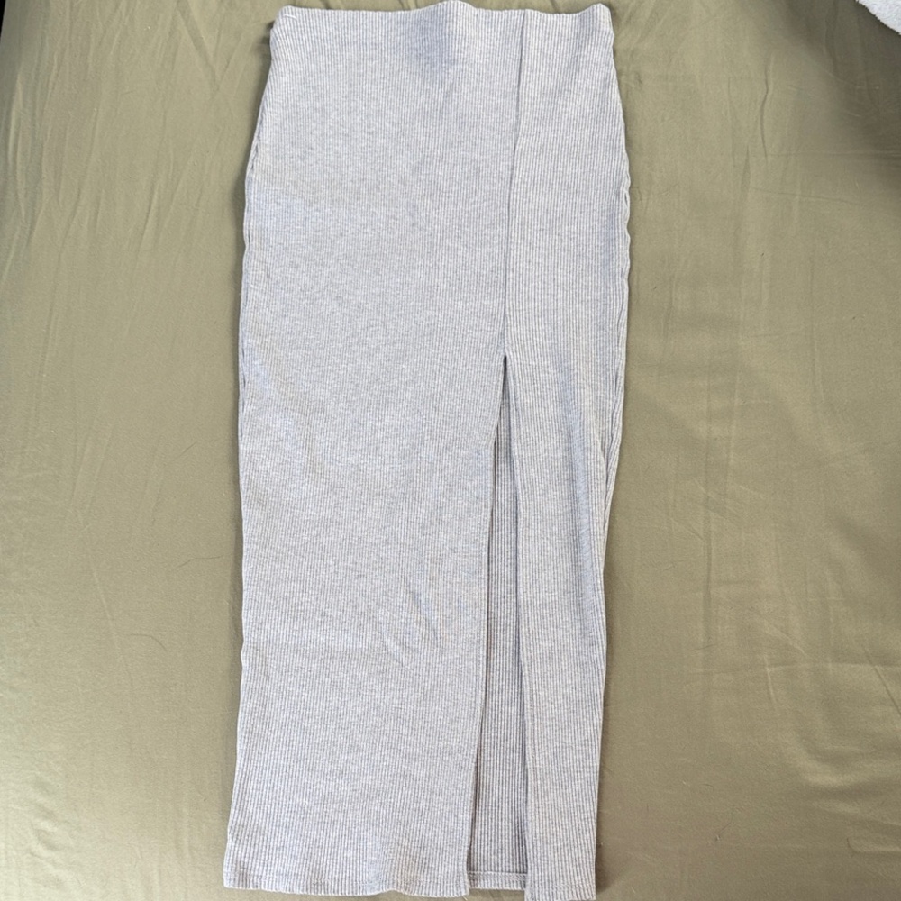 Fashion Nova Light Gray Pencil Skirt